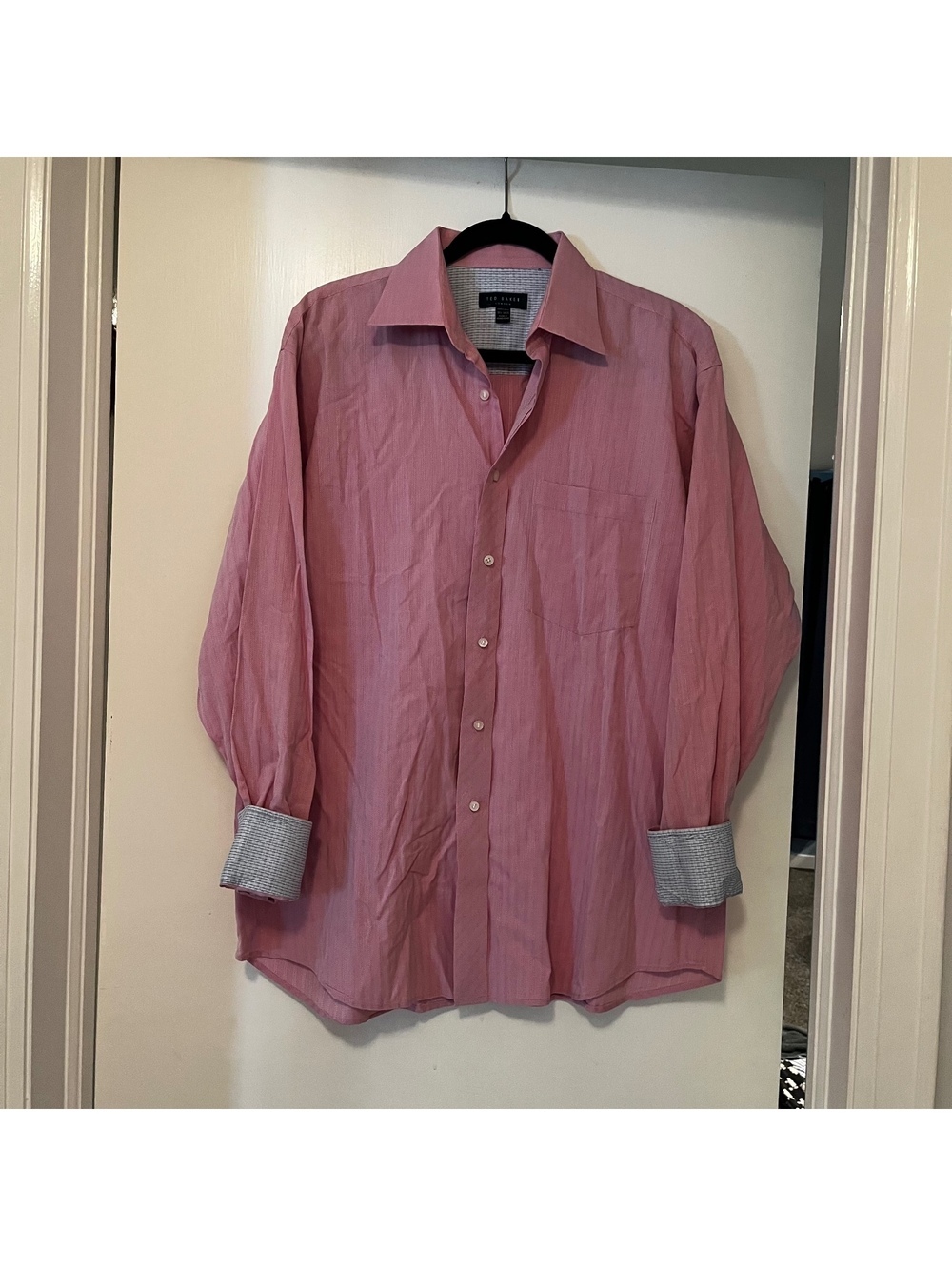 Ted Baker London Men's Pink Dress Shirt 16½ - 34/35 Cotton